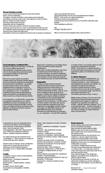 Programme L'« Opéra-Chansons »_BM