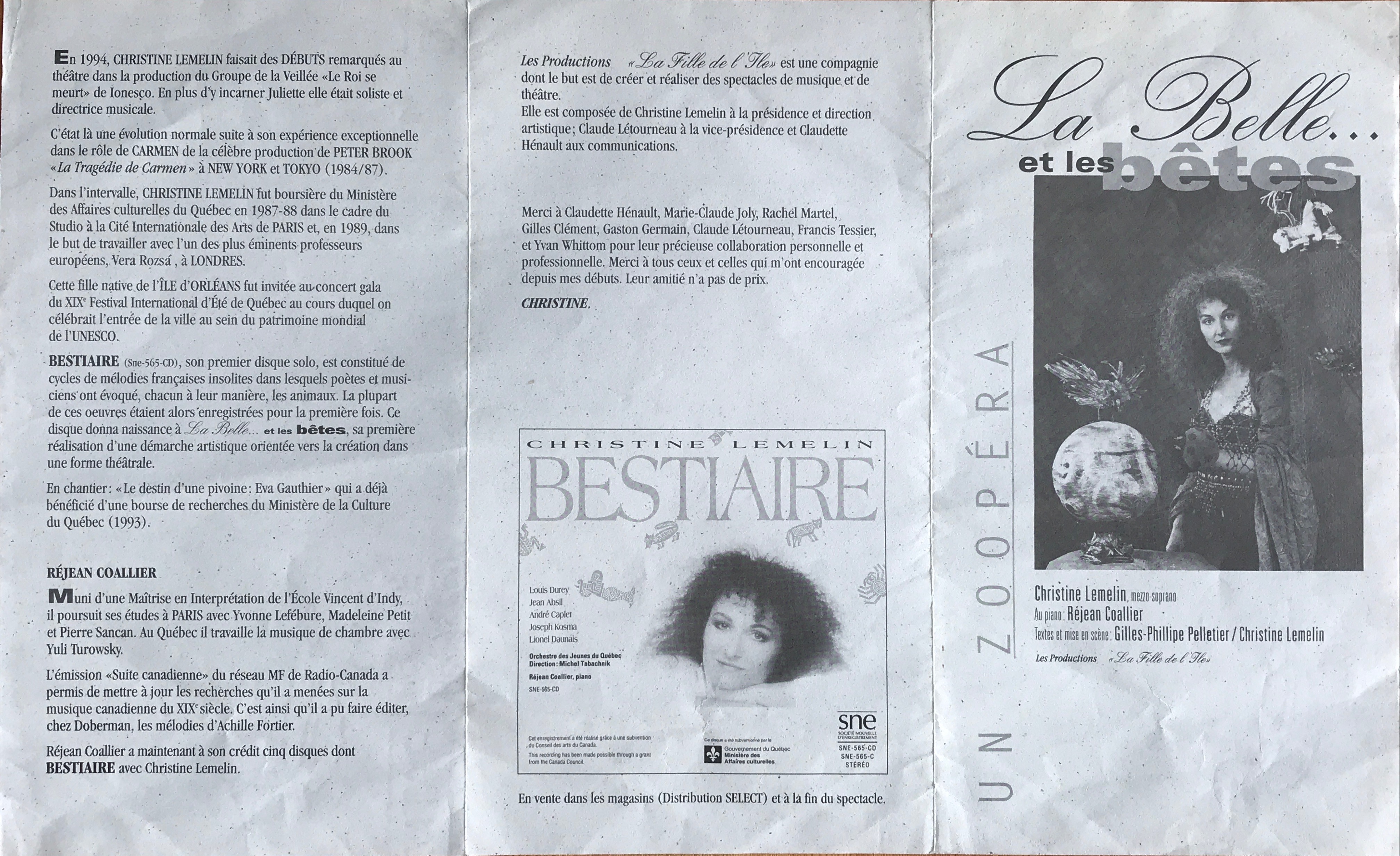 Zoopéra - Programme